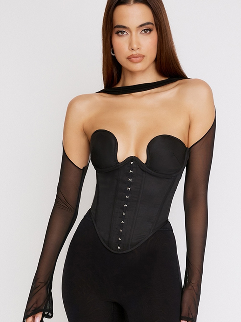 Mina House of CB Corset Top structured bodice Goth Alternative Pinup Plus Cup L